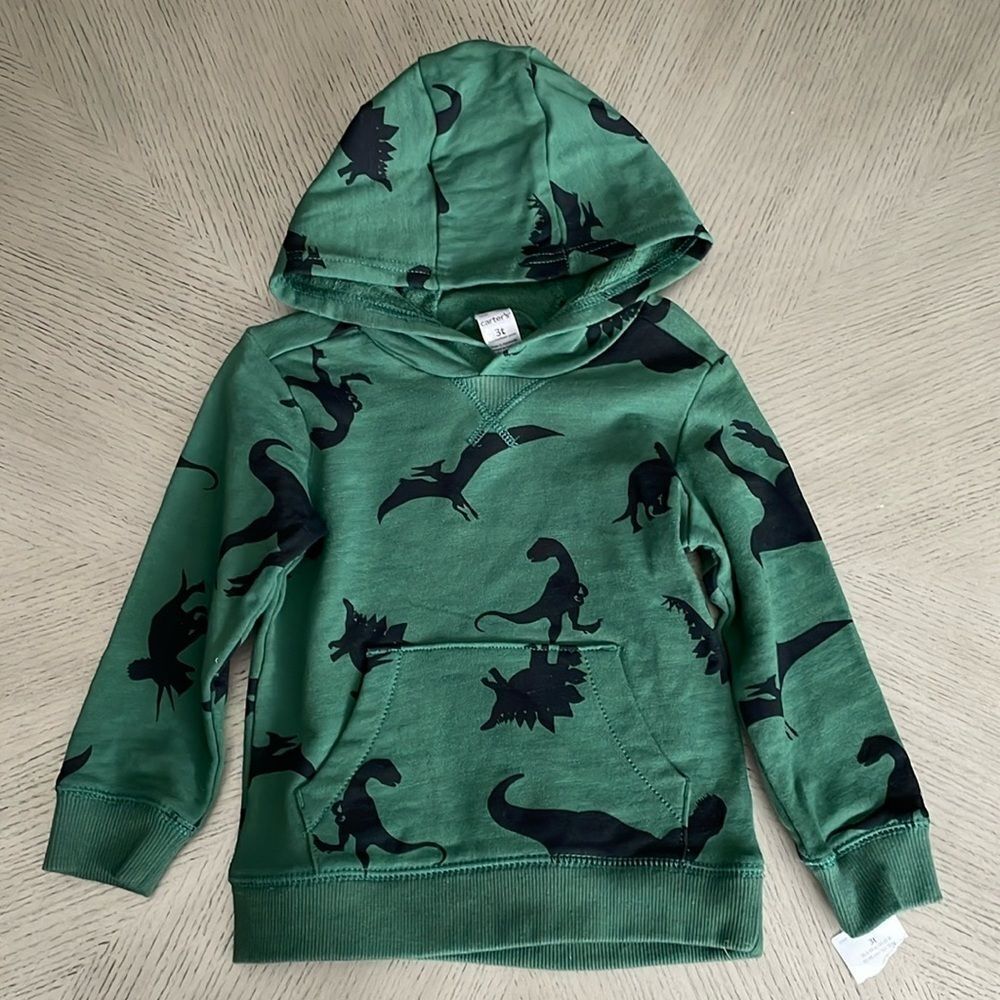 NWT Carter’s dinosaur hoodie size 3T